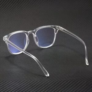 Transparent UV400 Blue Light Blocking Glasses for Men & Women | Clear Lens Computer & Mobile Eyewear | Stylish Unisex Frame with Protective Glasses Box